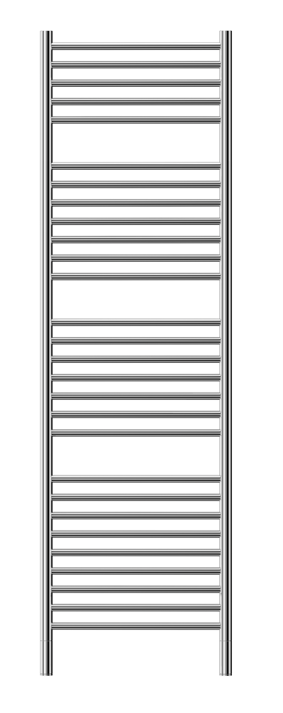 Jeeves Heated Towel Rail Classic N28 620 Straight 1740 x 620 x 118