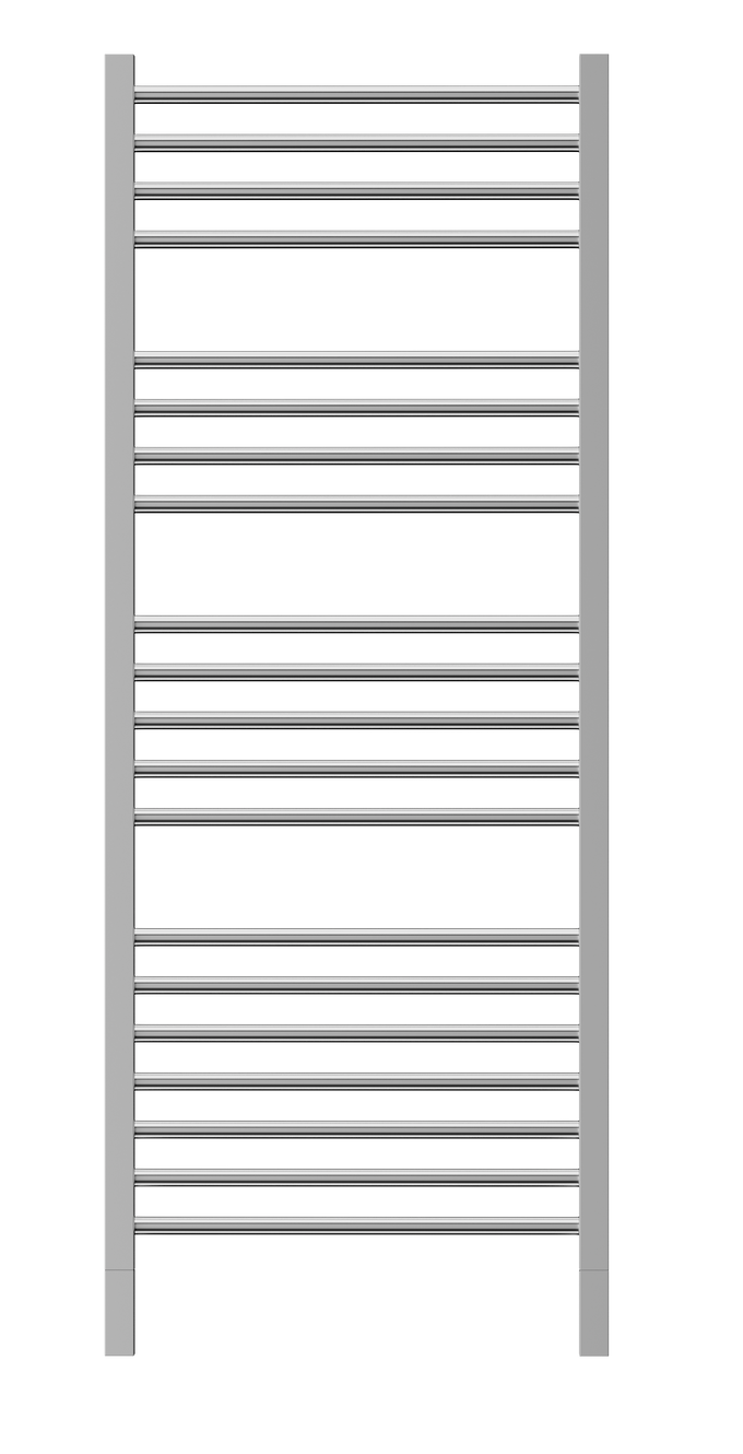 Jeeves Heated Towel Rail Quadro D 620 Straight 1340 x 620 x 118