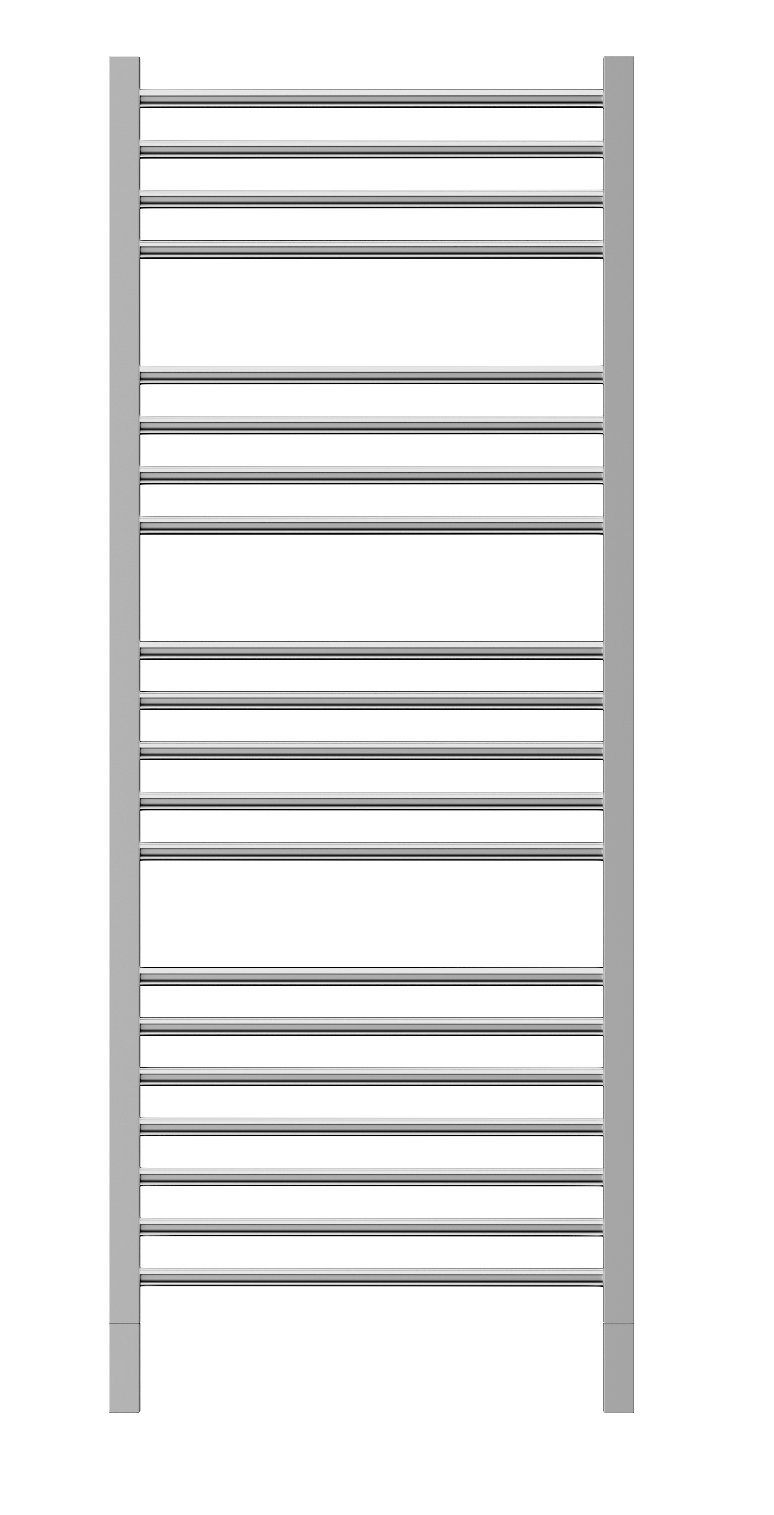 Jeeves Heated Towel Rail Quadro D 520 Straight 1340 x 520 x 118