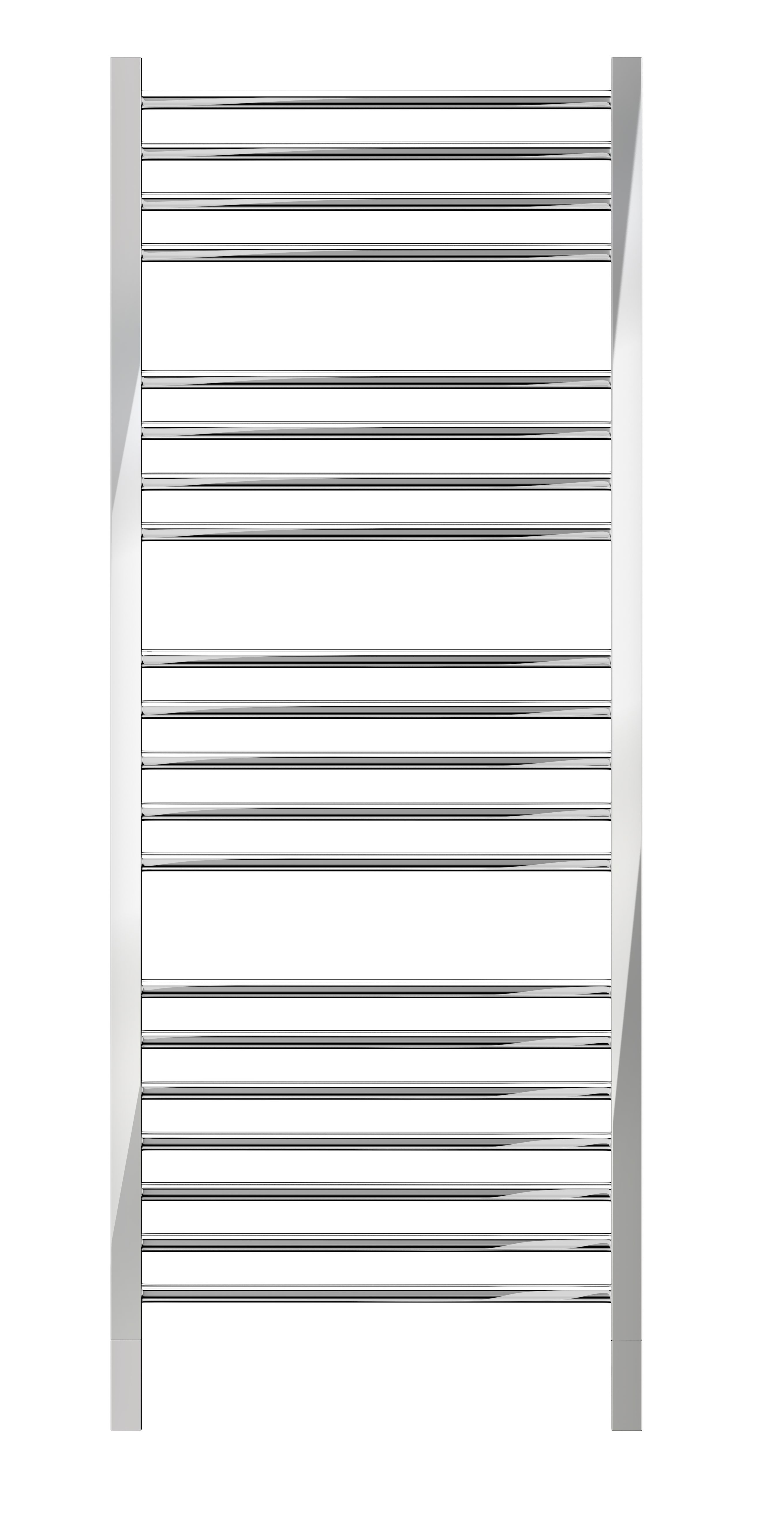 Buy mirror-polished Jeeves Heated Towel Rail Quadro D 400 Straight 1340 x 400 x 118