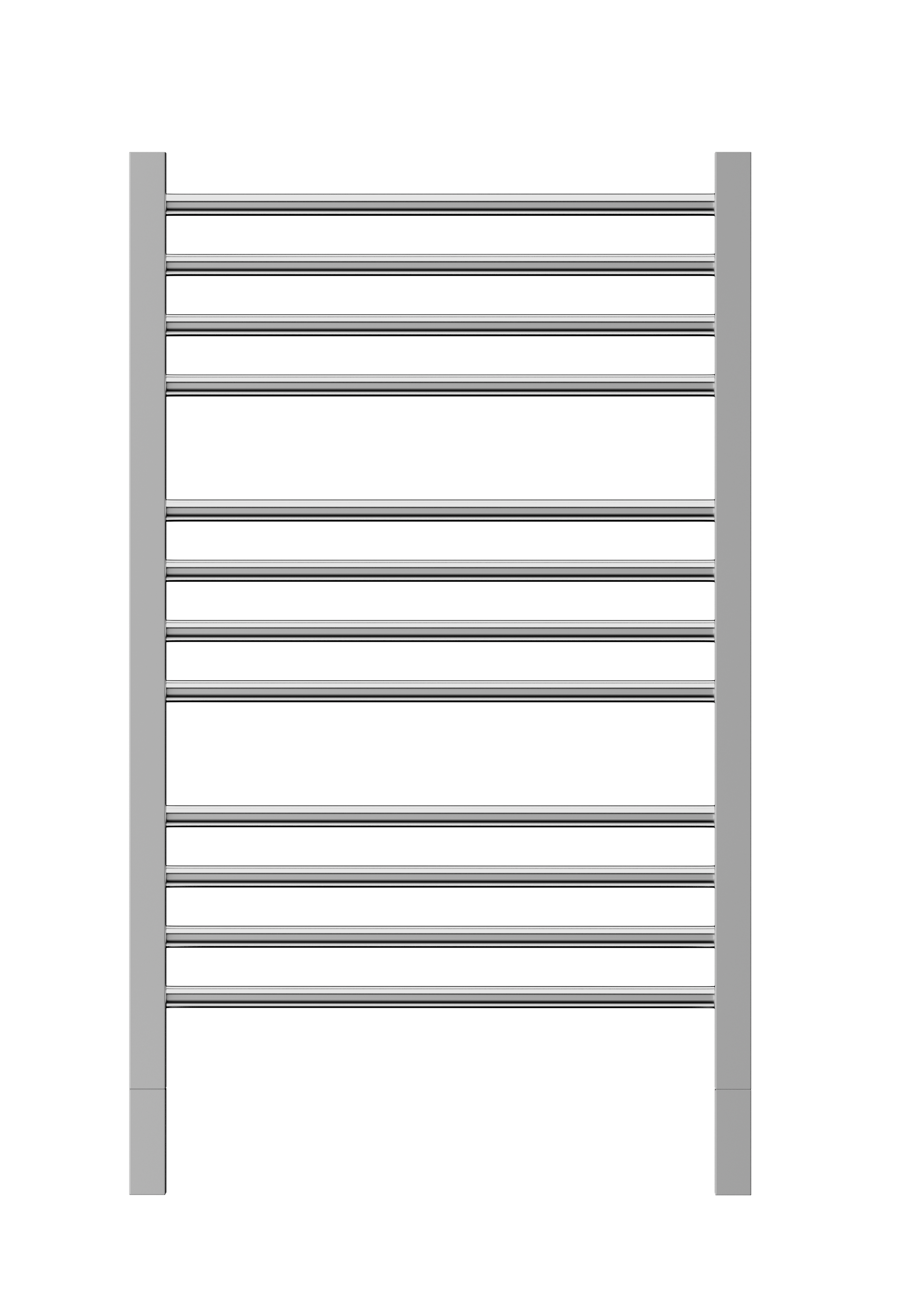 Jeeves Heated Towel Rail Quadro P 620 Straight 870 x 620 x 118
