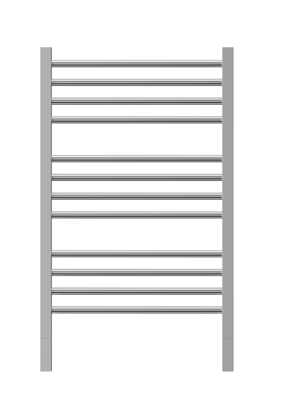 Jeeves Heated Towel Rail Quadro P 620 Straight 870 x 620 x 118