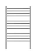 Jeeves Heated Towel Rail Quadro P 520 Straight 870 x 520 x 118-1