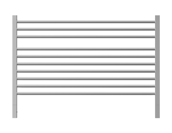 Jeeves Heated Towel Rail Quadro Q 750 Straight 690 x 750 x 118