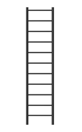 Buy matt-black Jeeves Heated Towel Rail Spartan Eleven 400 Straight 1670 x 400 x 118