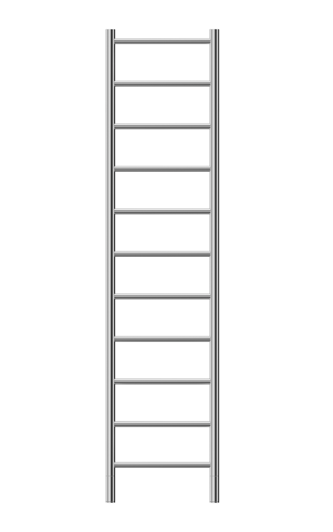 Jeeves Heated Towel Rail Spartan Eleven 400 Straight 1670 x 400 x 118