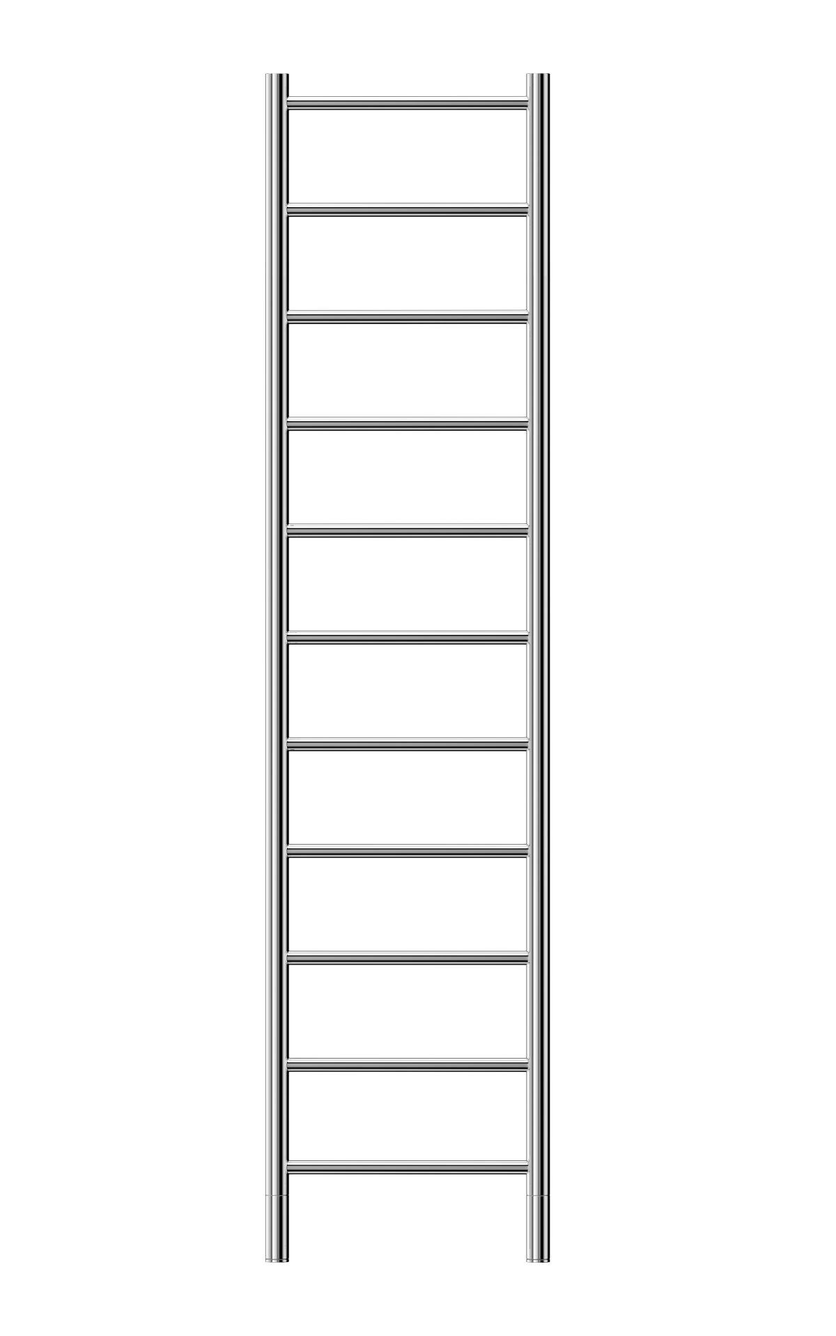 Buy mirror-polished Jeeves Heated Towel Rail Spartan Eleven 400 Straight 1670 x 400 x 118
