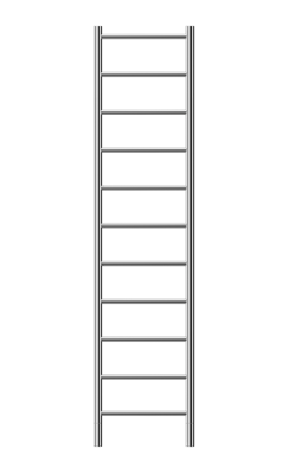 Jeeves Heated Towel Rail Spartan Eleven 400 Straight 1670 x 400 x 118
