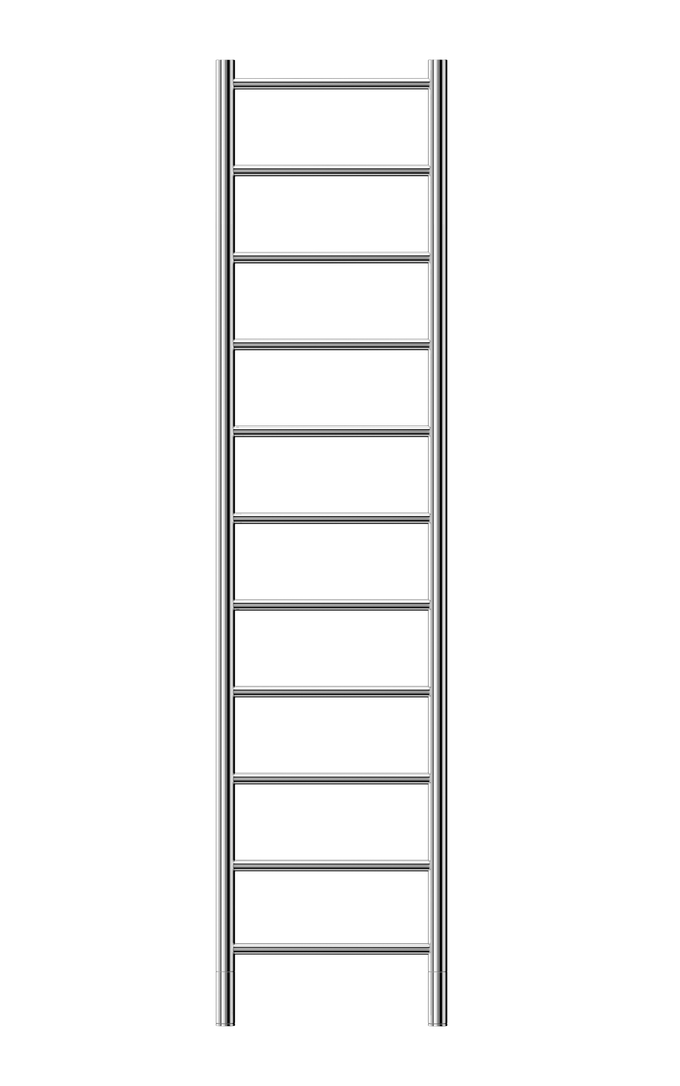 Jeeves Heated Towel Rail Spartan Eleven 400 Straight 1670 x 400 x 118