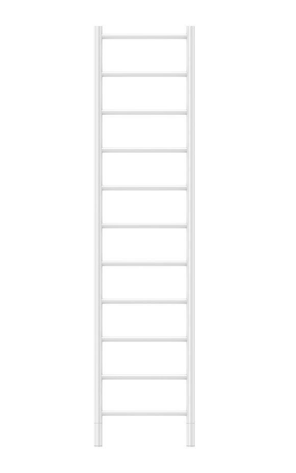 Jeeves Heated Towel Rail Spartan Eleven 400 Straight 1670 x 400 x 118