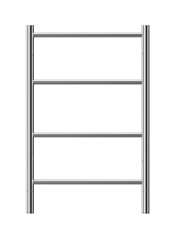 Jeeves Heated Towel Rail Spartan I 520 Straight 790 x 520 x 118