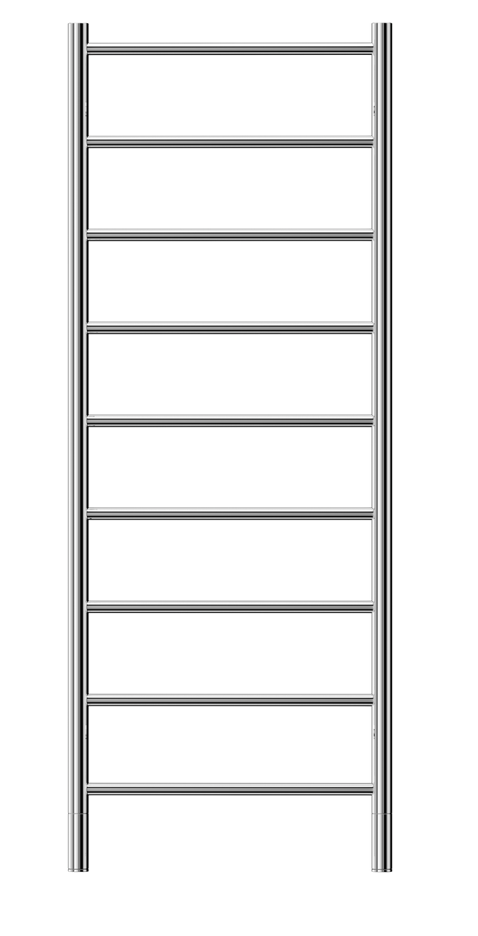 Jeeves Heated Towel Rail Spartan Nine 520 Straight 1365 x 520 x 118