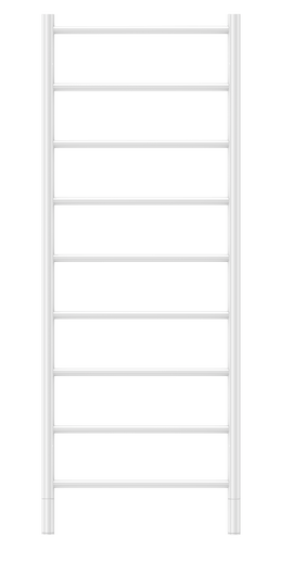 Buy white Jeeves Heated Towel Rail Spartan Nine 520 Straight 1365 x 520 x 118