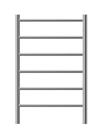 Buy mirror-polished Jeeves Heated Towel Rail Spartan Six 520 Straight 790 x 520 x 118