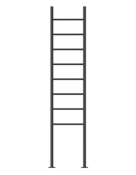 Jeeves Heated Towel Rail Tangent Alto 400 Straight 1800 x 400 x 118 - 0