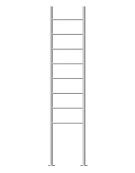 Jeeves Heated Towel Rail Tangent Alto 400 Straight 1800 x 400 x 118