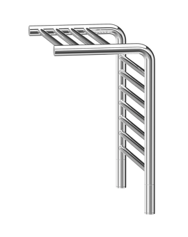 Buy mirror-polished Jeeves Heated Towel Rail Tangent M 620 Straight 555 x 620 x 326