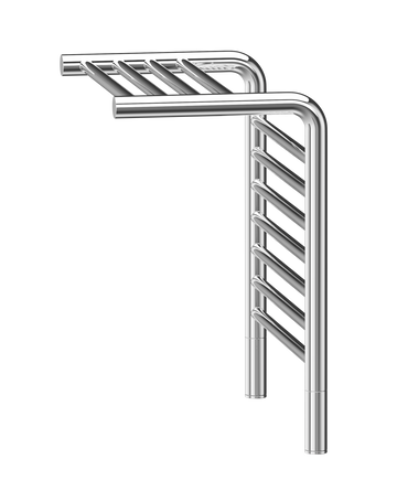 Buy mirror-polished Jeeves Heated Towel Rail Tangent M 620 Straight 555 x 620 x 326