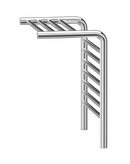 Jeeves Heated Towel Rail Tangent M 400 Straight 555 x 400 x 326-3