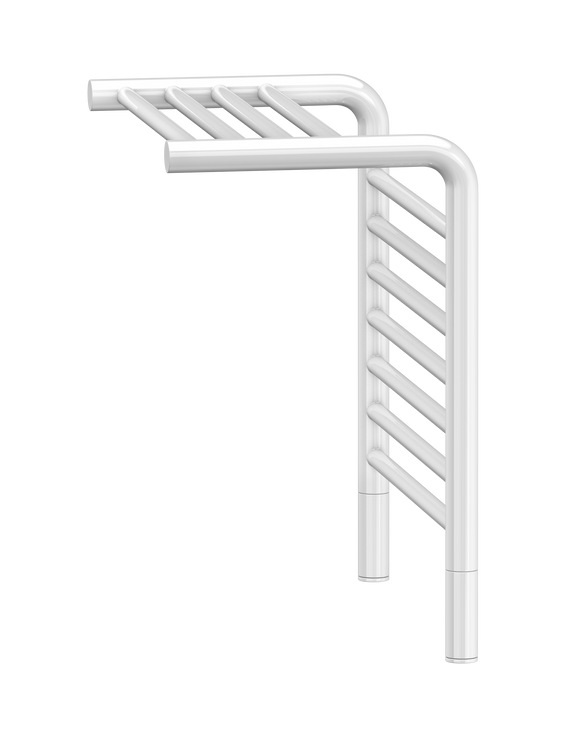 Jeeves Heated Towel Rail Tangent M 400 Straight 555 x 400 x 326