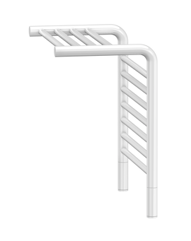 Buy white Jeeves Heated Towel Rail Tangent M 520 Straight 555 x 520 x 326