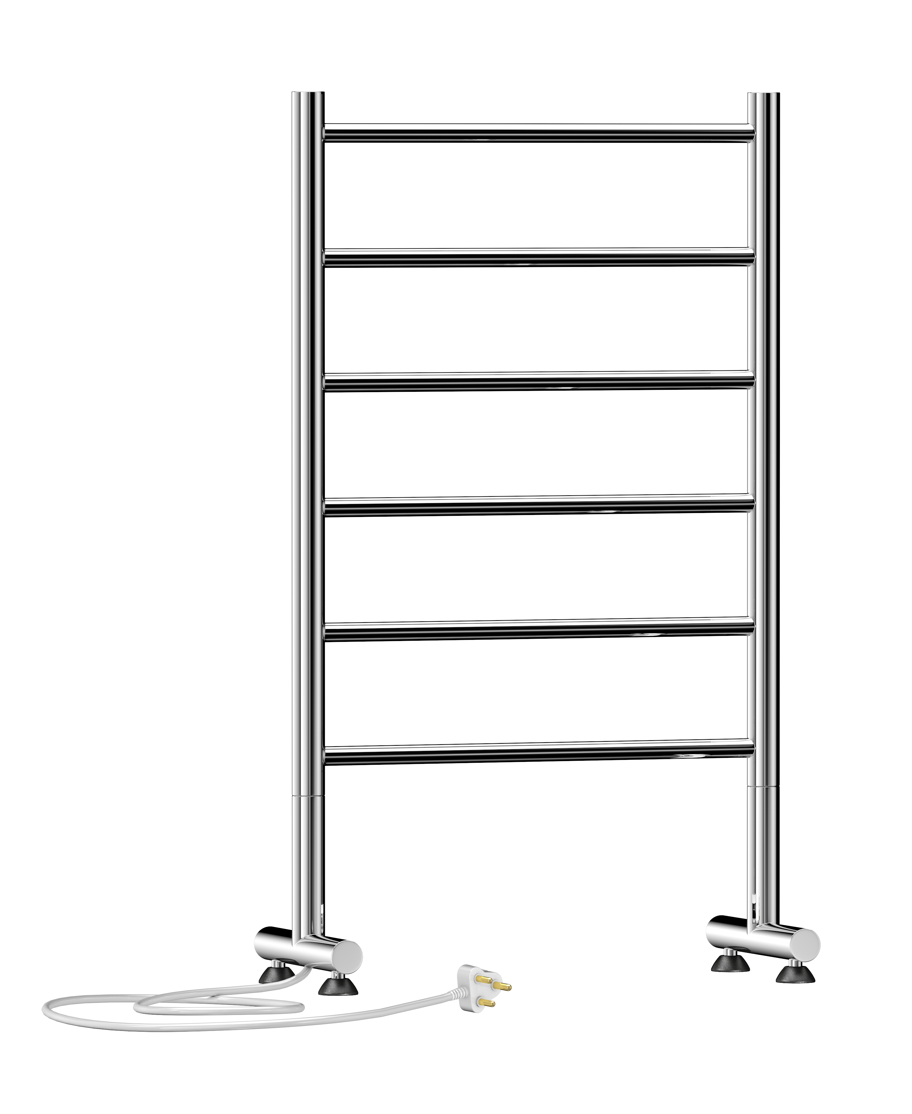 Buy matt-black Jeeves Heated Towel Rail Tangent Six 520 Straight Dual 865 x 520 x 300