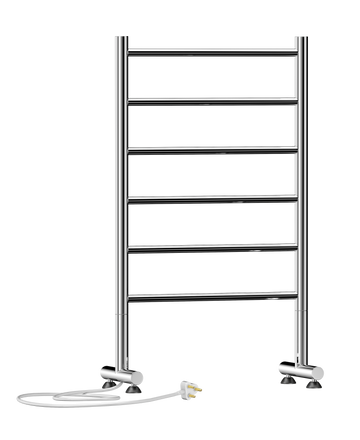 Buy matt-black Jeeves Heated Towel Rail Tangent Six 520 Straight Dual 865 x 520 x 300