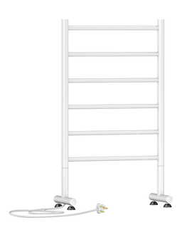 Buy matt-black Jeeves Heated Towel Rail Tangent Six 520 Straight Dual 865 x 520 x 300