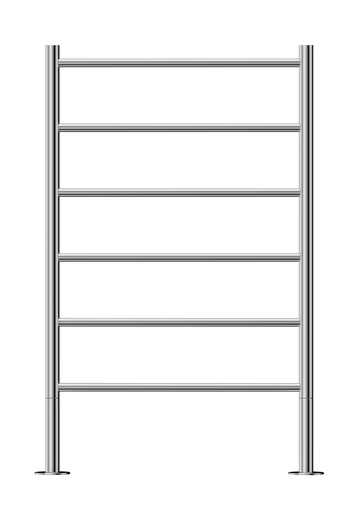Jeeves Heated Towel Rail Tangent x 520 Straight Dual 1000 x 520 x 80