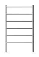 Jeeves Heated Towel Rail Tangent x 620 Straight Dual 1000 x 620 x 80-1