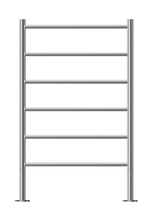 Jeeves Heated Towel Rail Tangent x 620 Straight Dual 1000 x 620 x 80