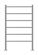 Jeeves Heated Towel Rail Tangent x 520 Straight Dual 1000 x 520 x 80-3
