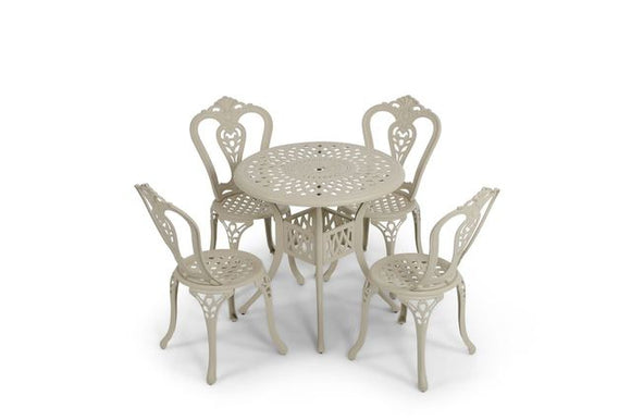 Anray 4 Seater Victoria with 78cm Patio Table Set ROUND - Sand Beige