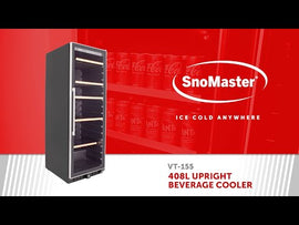 SnoMaster Upright Beverage Cooler 408L VT-155 - 0