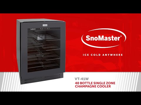 SnoMaster Champagne Cooler 40 Bottle Single Zone VT-41W - 0