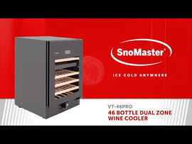 SnoMaster Wine Cooler 46 Bottle Pro Series Dual Zone VT-46PRO - 0