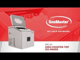 SnoMaster Ice-Maker 20Kg-24Hr Counter-Top Bullet Type Stainless Steel ZBC-20 - 0