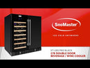 SnoMaster 34 Bottle + 95L Pro Series Double Door Wine & Beverage Cooler Black-2