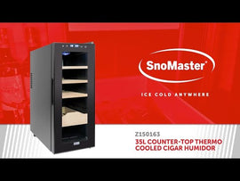 SnoMaster 35L Counter-Top Thermo Cooled Cigar Humidor Z150163 - 0