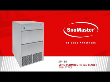 SnoMaster Ice-Maker 50Kg-24Hr Plumbed-In Bullet Type SM-50 - 0