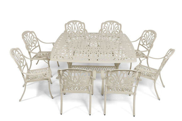 Anray 8 Seater Protea with 164cm x 164cm Patio Table Set SQUARE - Sand