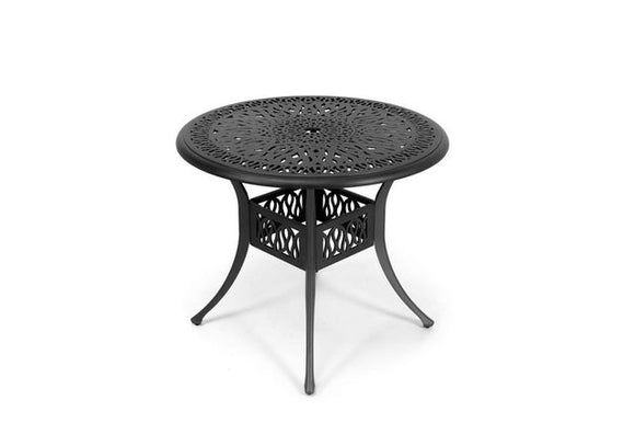 Anray Aluminium 90cm ROUND Table - Black